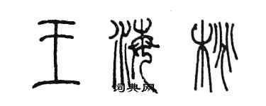陈墨王海桃篆书个性签名怎么写