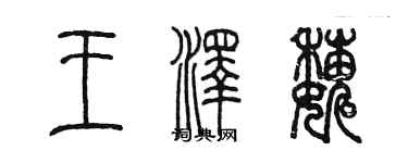陈墨王泽巍篆书个性签名怎么写