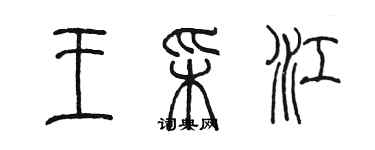 陈墨王彩江篆书个性签名怎么写