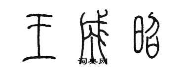 陈墨王成昭篆书个性签名怎么写