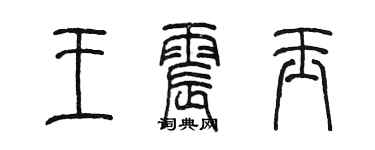 陈墨王震玉篆书个性签名怎么写