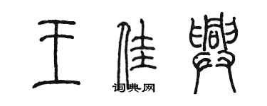 陈墨王佳兴篆书个性签名怎么写