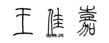 陈墨王佳嘉篆书个性签名怎么写