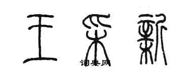 陈墨王彩新篆书个性签名怎么写