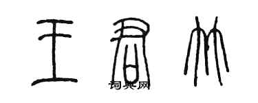 陈墨王君竹篆书个性签名怎么写