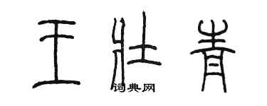 陈墨王壮青篆书个性签名怎么写