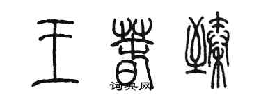 陈墨王春臻篆书个性签名怎么写