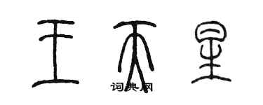 陈墨王天星篆书个性签名怎么写