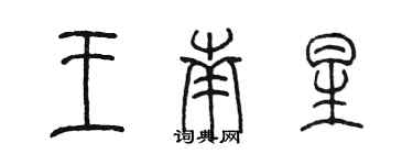 陈墨王南星篆书个性签名怎么写