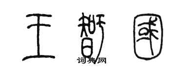 陈墨王智国篆书个性签名怎么写