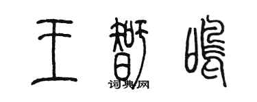 陈墨王智鸣篆书个性签名怎么写