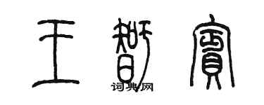 陈墨王智宾篆书个性签名怎么写