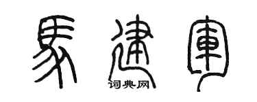 陈墨马建军篆书个性签名怎么写