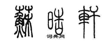 陈墨苏皓轩篆书个性签名怎么写