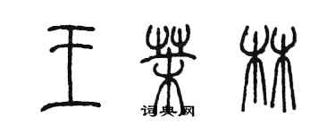 陈墨王茉林篆书个性签名怎么写