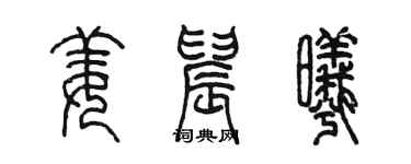 陈墨姜晨曦篆书个性签名怎么写