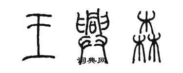 陈墨王兴森篆书个性签名怎么写
