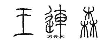 陈墨王连森篆书个性签名怎么写
