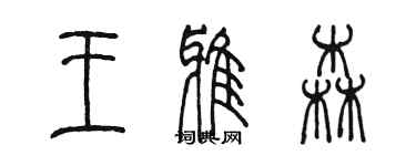 陈墨王雅森篆书个性签名怎么写