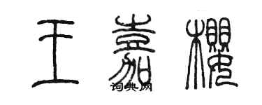 陈墨王嘉樱篆书个性签名怎么写