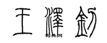 陈墨王泽钊篆书个性签名怎么写
