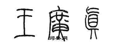 陈墨王广真篆书个性签名怎么写