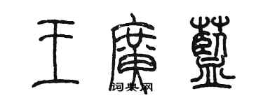 陈墨王广蓝篆书个性签名怎么写