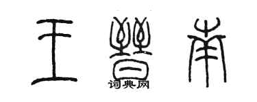 陈墨王晋南篆书个性签名怎么写