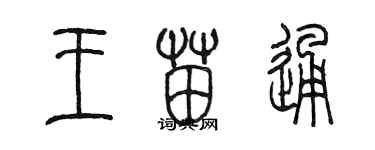 陈墨王苗通篆书个性签名怎么写