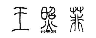 陈墨王照菲篆书个性签名怎么写