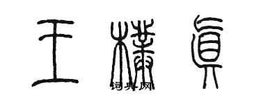 陈墨王朴真篆书个性签名怎么写