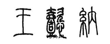 陈墨王懿纳篆书个性签名怎么写