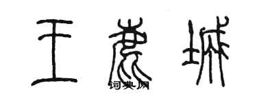 陈墨王鹿城篆书个性签名怎么写