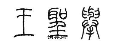 陈墨王圣举篆书个性签名怎么写