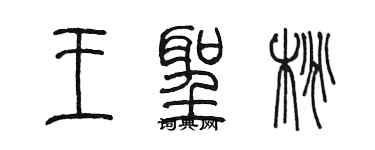 陈墨王圣桃篆书个性签名怎么写