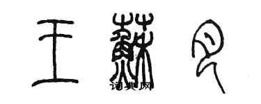 陈墨王苏月篆书个性签名怎么写