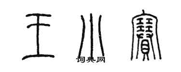陈墨王小赛篆书个性签名怎么写