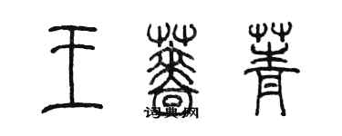 陈墨王蔷菁篆书个性签名怎么写