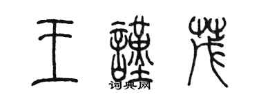 陈墨王谨茂篆书个性签名怎么写
