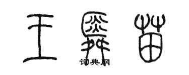 陈墨王舜苗篆书个性签名怎么写