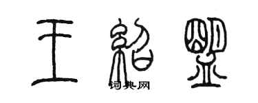 陈墨王紹盟篆书个性签名怎么写
