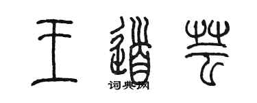 陈墨王道芸篆书个性签名怎么写