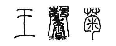 陈墨王馨菊篆书个性签名怎么写