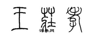 陈墨王庄孝篆书个性签名怎么写