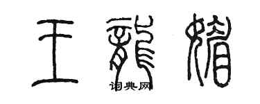 陈墨王龙媚篆书个性签名怎么写