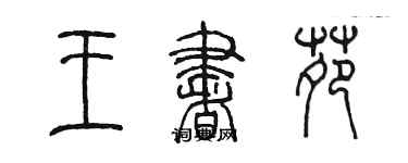 陈墨王书苑篆书个性签名怎么写