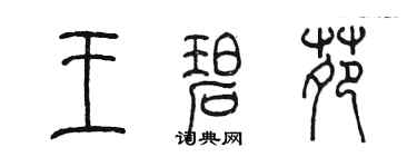 陈墨王碧苑篆书个性签名怎么写
