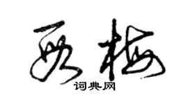 曾庆福段梅草书个性签名怎么写