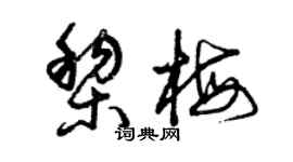 曾庆福黎梅草书个性签名怎么写