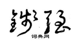 曾庆福钱强草书个性签名怎么写